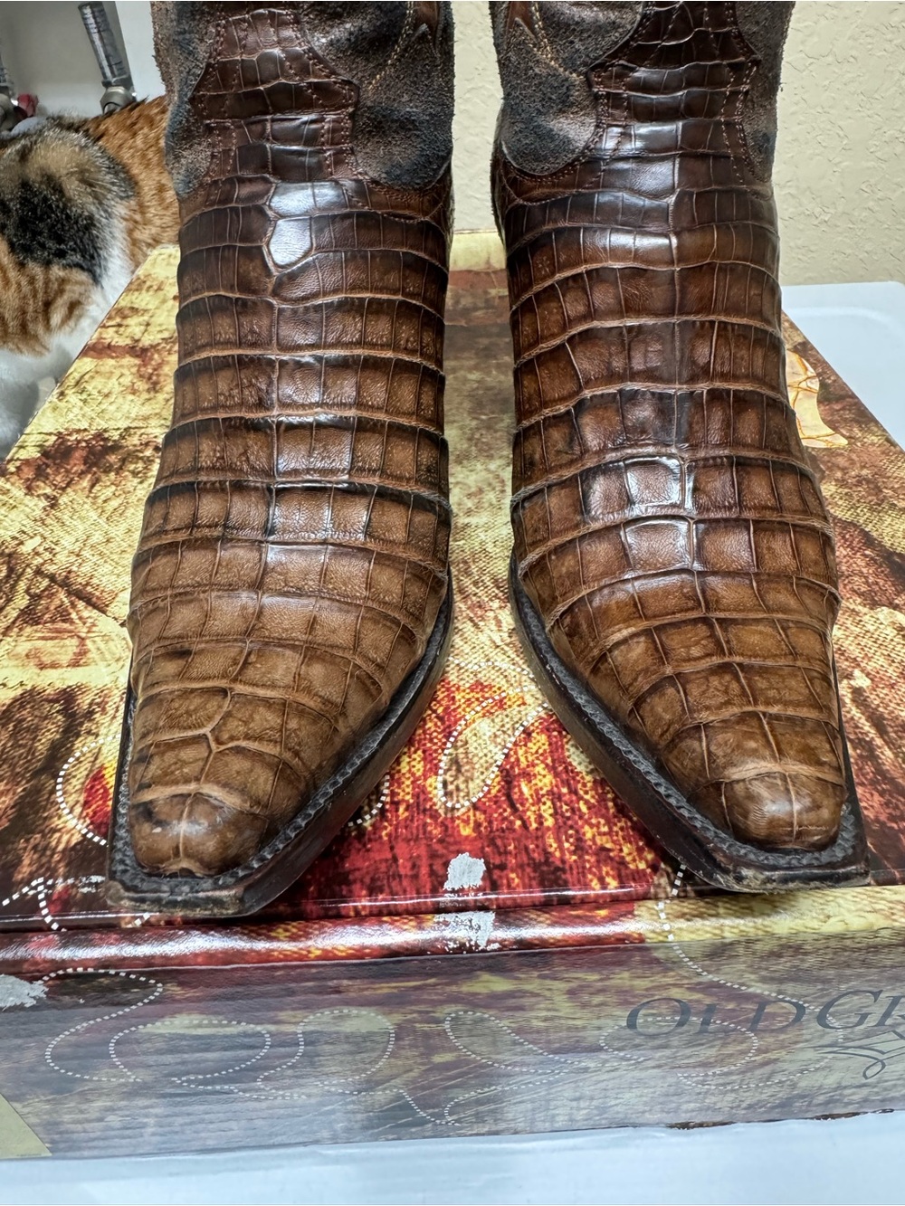 Old Gringo Women’s Brown Cayman Leather Western Pointed-Toe Boots